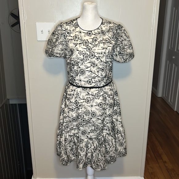 Gal Meets Glam Viola Raffia Embroidered Formal Cocktail Dress New Size 6 - Picture 4 of 13